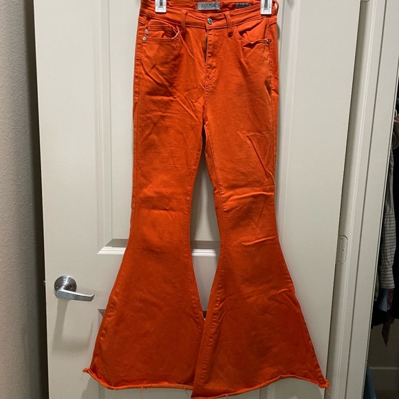 Judy Blue Pants - Super Flare Bright Orange Pants